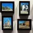 The set of 8 tiny paintings of Cincinnati Landmarks